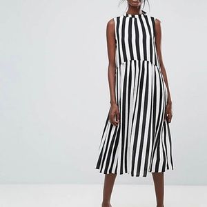 Y.A.S. high neck striped dress